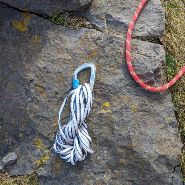 A long dyneema sling is ideal for making anchors