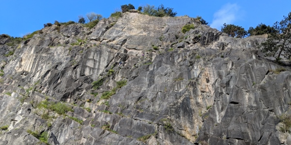 The top of the sea walls at Avon gorge