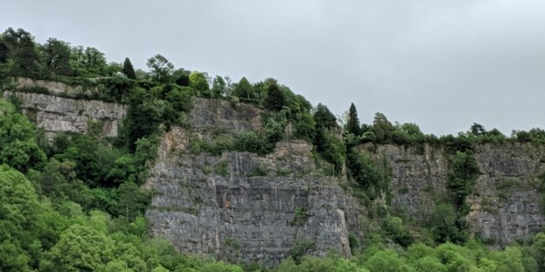 Limestone Outcrop Wintours Leap in the Wye Valley
